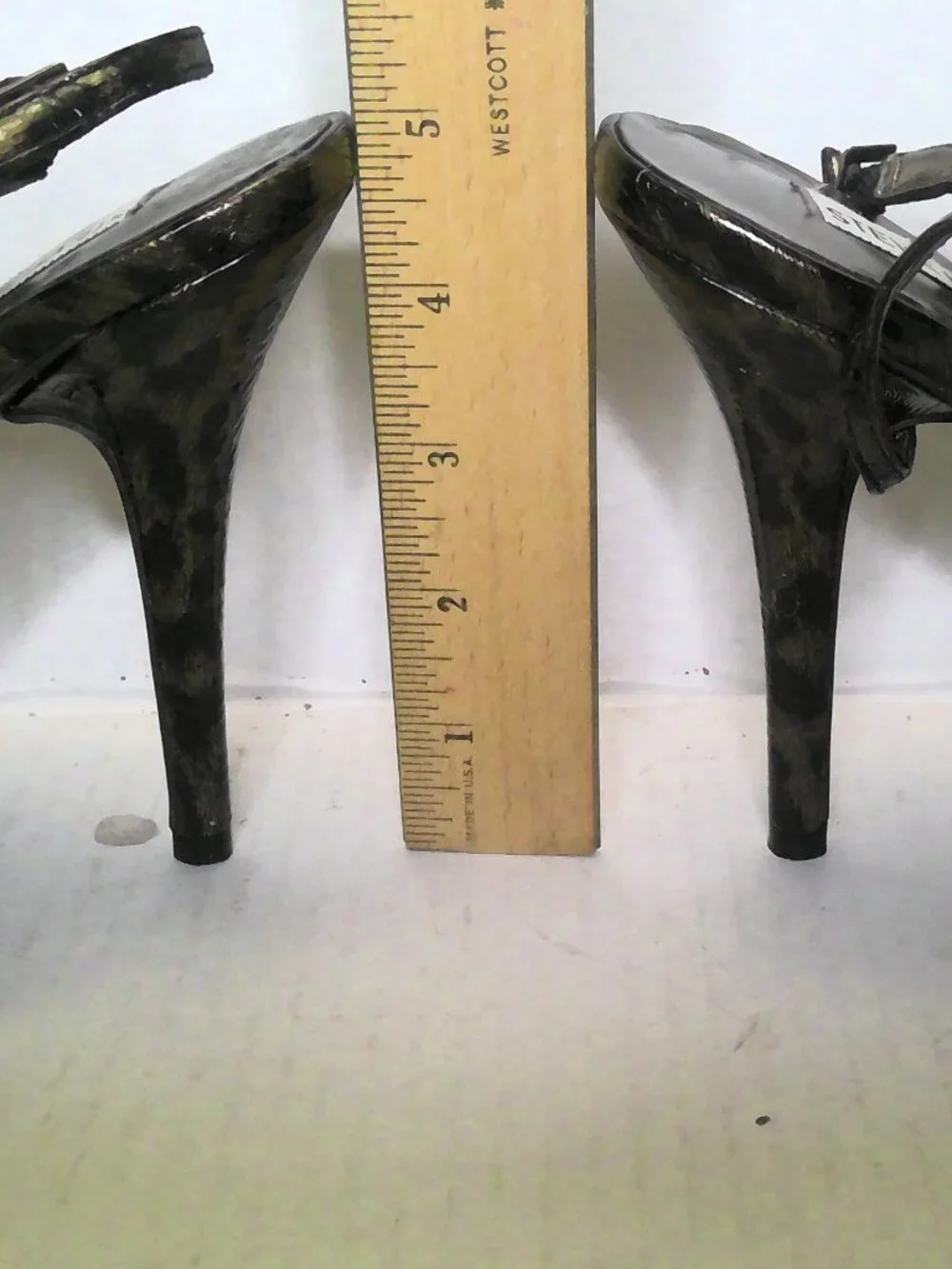 Womens Slingback Heel Black Animal Print Peep Toe Stiletto by Steve Madden 8